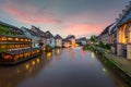 Quaint timbered houses of Petite France in Strasbourg, France. Franch traditional houses at Strasbourg, France