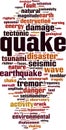 Quake word cloud Royalty Free Stock Photo