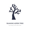 quaking aspen tree icon on white background. Simple element illustration from Nature concept