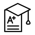 Qualifications Thick Line Icon