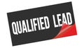 QUALIFIED LEAD text on black red sticker stamp