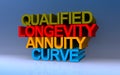 Qualified longevity annuitycurve on blue Royalty Free Stock Photo
