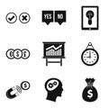 Qualified personnel icons set, simple style Royalty Free Stock Photo