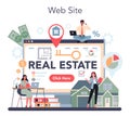 Qualified real estate agent or realtor online service or platform