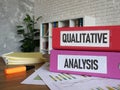 Qualitative analysis methods are shown using the text Royalty Free Stock Photo