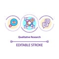 Qualitative research concept icon