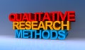 Qualitative research methods on blue