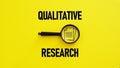 Qualitative Research is shown using the text Royalty Free Stock Photo