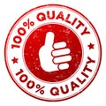 100 percent quality  grunge stamp Royalty Free Stock Photo