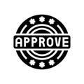quality approve glyph icon vector illustration