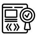 Quality assurance engineer icon outline vector. Software testing analysis Royalty Free Stock Photo