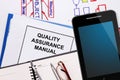 Quality assurance manual Royalty Free Stock Photo