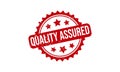 Quality Assured Rubber Stamp. Quality Assured Grunge Stamp Seal Vector Illustration