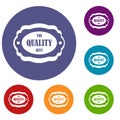The quality best label icons set Royalty Free Stock Photo