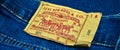 Levi Strauss 501 label, blue jean Royalty Free Stock Photo