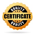 Quality certificate gold business icon Royalty Free Stock Photo