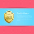 Quality Choice Golden Label Vector Illustration
