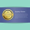 Quality Choice High Award Best Stamp Golden Label Royalty Free Stock Photo