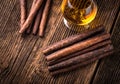quality cigars and cognac Royalty Free Stock Photo