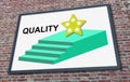 Quality concept on a billboard Royalty Free Stock Photo