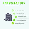 Quality Control, Backlog, Checklist, Control, Plan Solid Icon Infographics 5 Steps Presentation Background