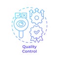 Quality control blue gradient concept icon Royalty Free Stock Photo