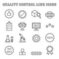 Quality control line icons