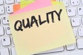 Quality control management success business concept successful n