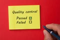 Quality Control Passed Royalty Free Stock Photo