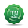 Total quality management badge icon vector illustration