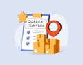 Quality Control, QC to check quality and giving certified or approval, process to assure excellence product and service