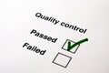 Quality control - yes Royalty Free Stock Photo