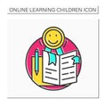 Quality education color icon