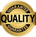 Quality guarantee golden label Royalty Free Stock Photo