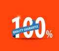 100% quality Guarantee label/ sign/ icon. Royalty Free Stock Photo