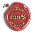 Quality guarantee seal wax Royalty Free Stock Photo