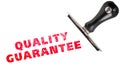 Quality guarantee stamp text