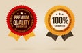 Quality guaranteed commodity sticker label or badge