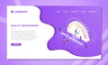 Quality improvement concept for website template or landing homepage design with isometric style Royalty Free Stock Photo