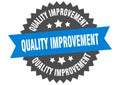 quality improvement sign. quality improvement circular band label. quality improvement sticker