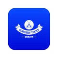 Quality instrument icon blue vector