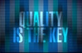 quality is the key binary sign concept Royalty Free Stock Photo