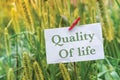 Quality of Life Royalty Free Stock Photo
