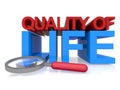 Quality life on white Royalty Free Stock Photo