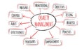 Quality management diagram on white background Royalty Free Stock Photo