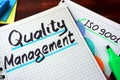 Quality Management System QMS. Royalty Free Stock Photo