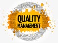 Quality Management word cloud collage Royalty Free Stock Photo