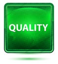 Quality Neon Light Green Square Button Royalty Free Stock Photo