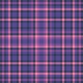 Quality pattern textile tartan, folded background check fabric. Plank seamless vector texture plaid in blue and indigo colors Royalty Free Stock Photo