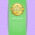 100 Quality Premium Offer Golden Label Isolated Royalty Free Stock Photo